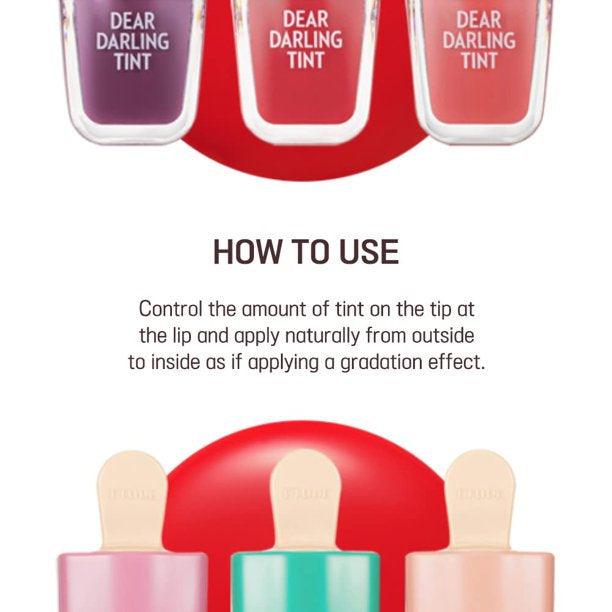 Etude Dear Darling Water Gel Tint Ice Cream: 2 Colors - Hakolii