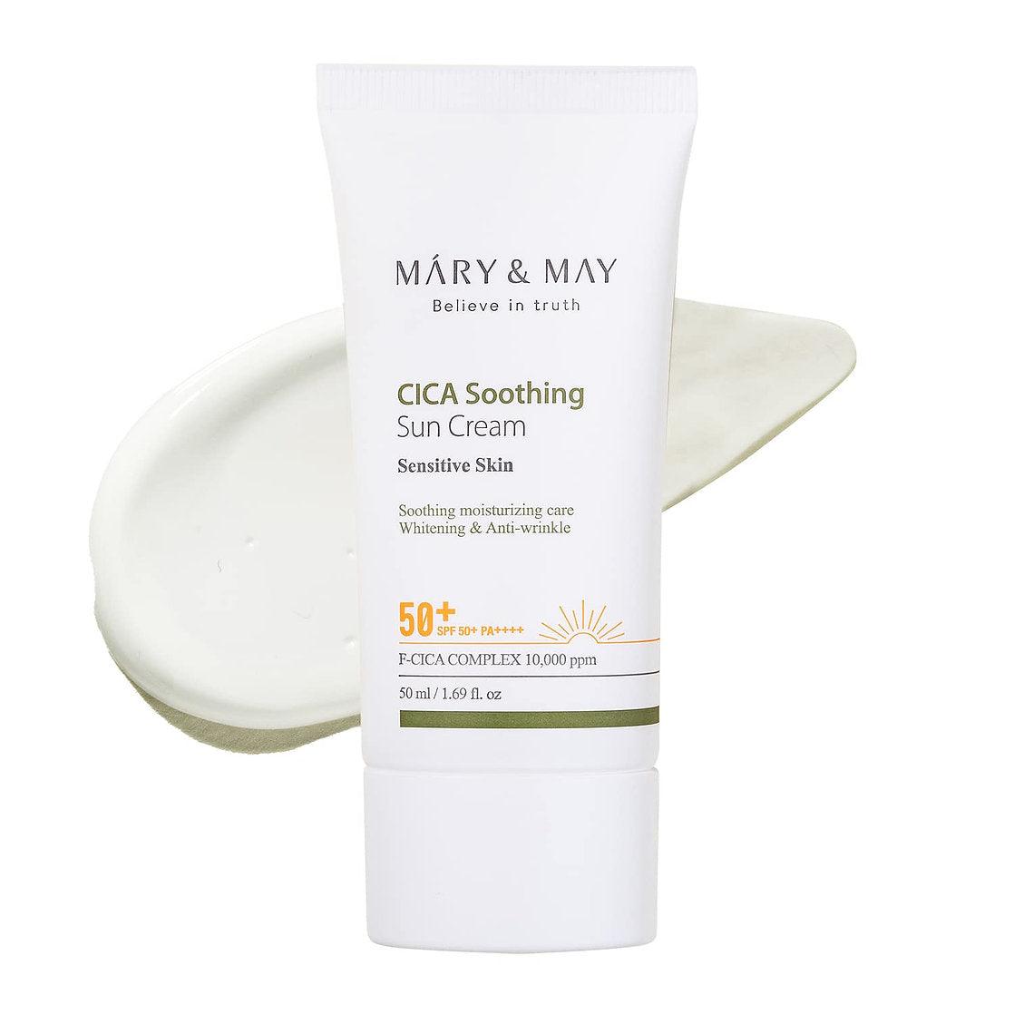 Mary & May Cica Soothing Sun Cream SPF50+ PA++++ - Hakolii