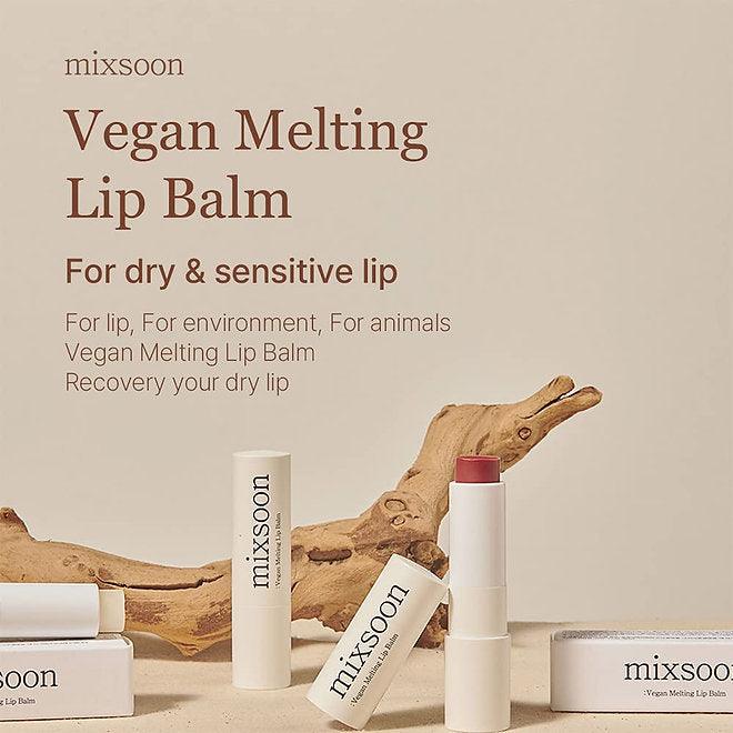 Mixsoon Vegan Melting Lip Balm (Dry Rose) - Hakolii