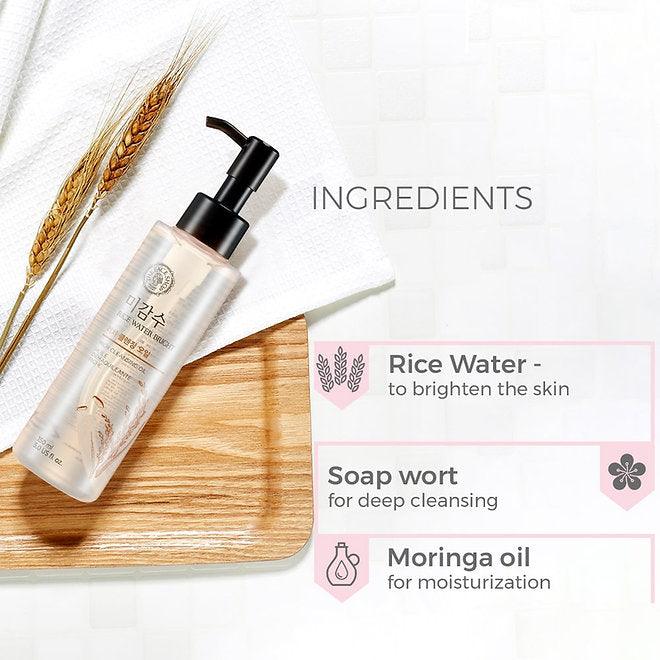 The Face Shop Rice Water Bright Rich Facial Cleansing Oil - Hakolii