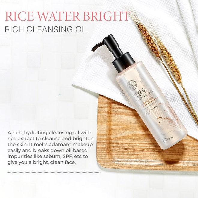 The Face Shop Rice Water Bright Rich Facial Cleansing Oil - Hakolii